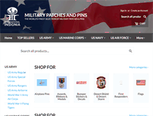 Tablet Screenshot of militarypatchesandpins.com